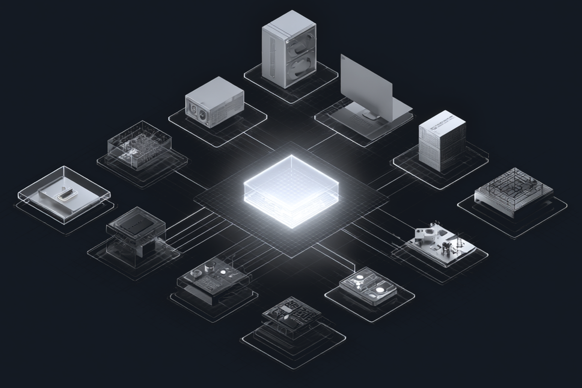 A deployed agent at the centre of a connected estate of systems